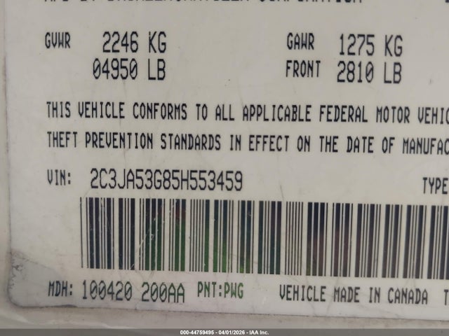 2005 CHRYSLER 300 2C3JA53G85H553459 Photo 8