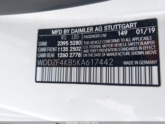 Продаж на аукціоні авто 2019 Mercedes-benz E 300 4matic, vin: WDDZF4KB5KA617442, номер лоту: 44759657