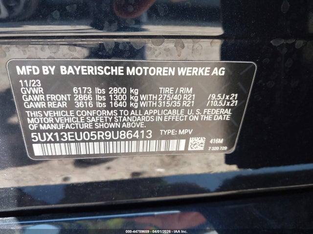 Продажа на аукционе авто 2024 Bmw X5 Sdrive40i, vin: 5UX13EU05R9U86413, номер лота: 44759659