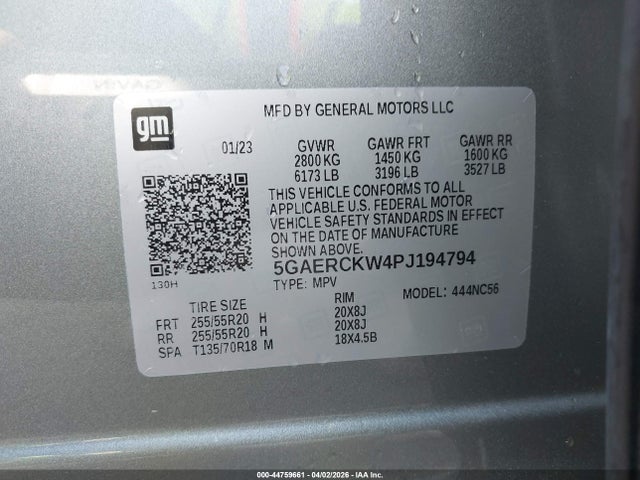 Продаж на аукціоні авто 2023 Buick Enclave Premium Fwd, vin: 5GAERCKW4PJ194794, номер лоту: 44759661