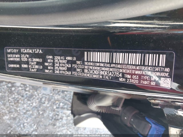 44759794 :رقم المزاد ، ZACNDFBN0R3A27154 vin ، 2024 Dodge Hornet Gt Plus Awd مزاد بيع