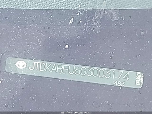 JTDKARFU6G3003174 Toyota Prius Two Eco
