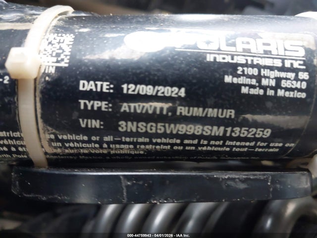 3NSG5W998SM135259 Polaris Xpedition Xp 5 1000 Northstar