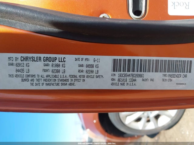 Aukcja sprzedaży 2011 Dodge Caliber Heat, vin: 1B3CB5HA7BD269661, numer aukcji: 44760058