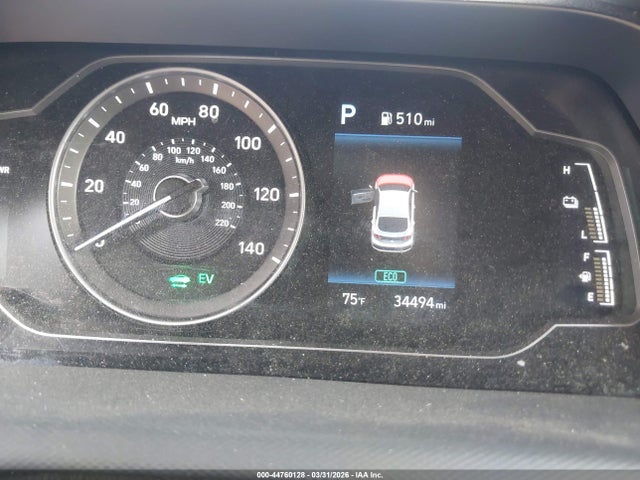 44760128 :رقم المزاد ، KMHC65LC9LU231342 vin ، 2020 Hyundai Ioniq Hybrid Blue مزاد بيع