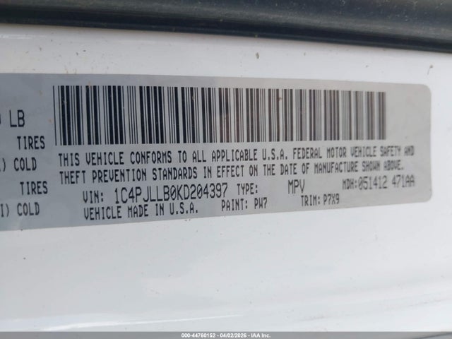 Продаж на аукціоні авто 2019 Jeep Cherokee Latitude Plus Fwd, vin: 1C4PJLLB0KD204397, номер лоту: 44760152