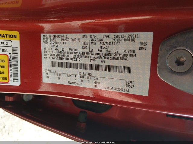 1FMDE8BH1RLB20210 Ford Bronco Outer Banks