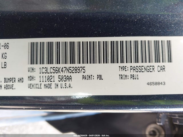2007 CHRYSLER SEBRING 1C3LC56K47N528975 Photo 8