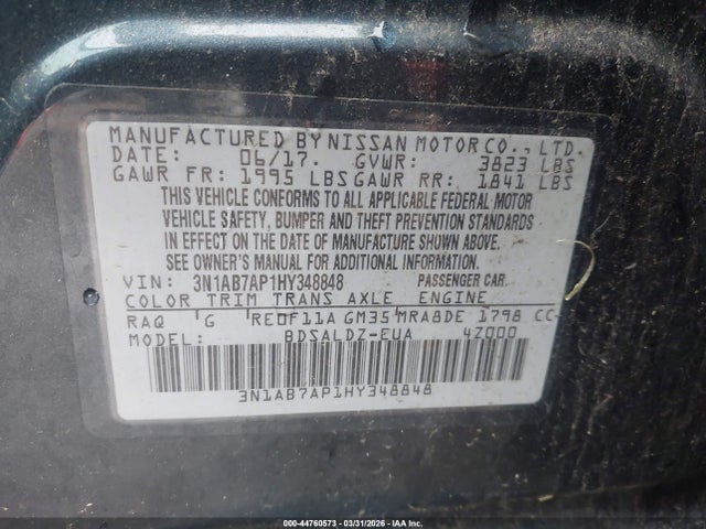 2017 NISSAN SENTRA 3N1AB7AP1HY348848 Photo 8