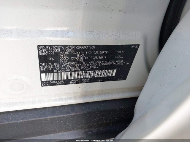 2021 TOYOTA VENZA JTEAAAAH9MJ012896 Photo 8