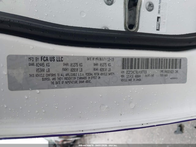 Продажа на аукционе авто 2020 Dodge Charger R/t Rwd, vin: 2C3CDXCT8LH107723, номер лота: 44760679