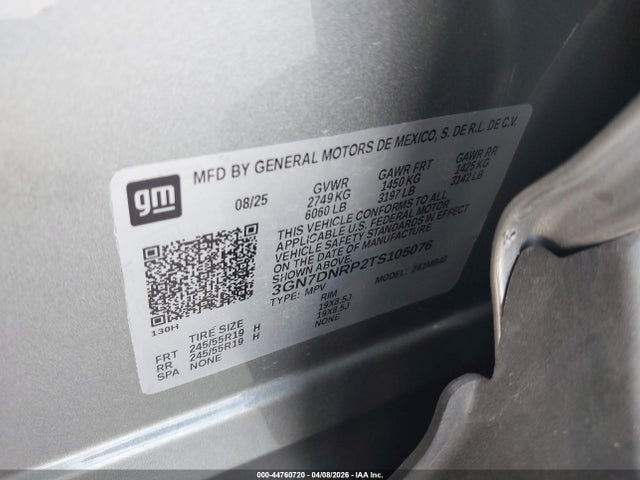 Продаж на аукціоні авто 2026 Chevrolet Equinox Ev Lt 2, Fwd, vin: 3GN7DNRP2TS105076, номер лоту: 44760720