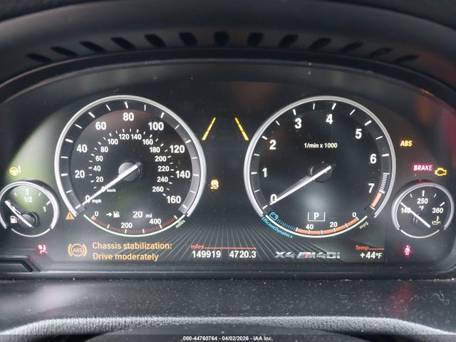 Продажа на аукционе авто 2018 Bmw X4 M40i, vin: 5UXXW7C59J0Z44943, номер лота: 44760764