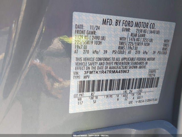 3FMTK1R47RMA45963 Ford Mustang Mach-e Select