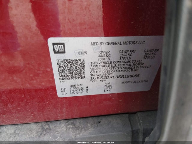 GMC Yukon 4wd Denali 2025 1GKS2DRL3SR188085 Image 9