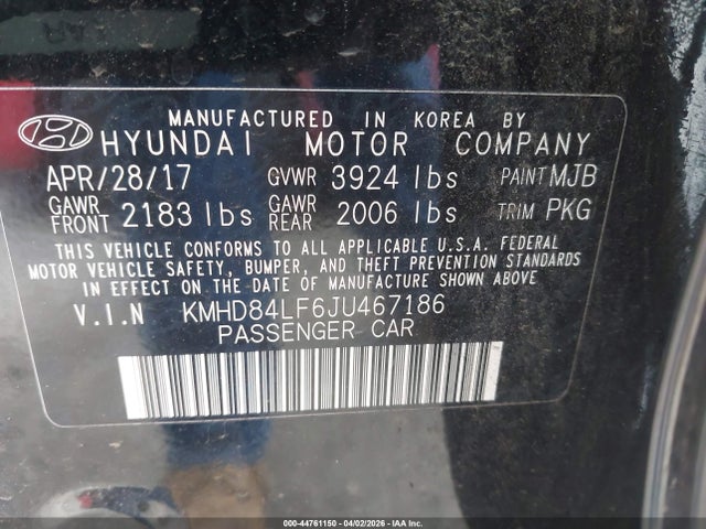 2018 HYUNDAI ELANTRA KMHD84LF6JU467186 Photo 8