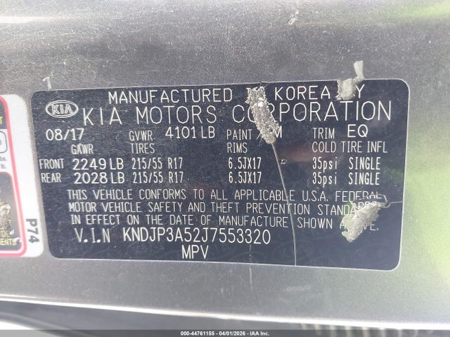 Aukcja sprzedaży 2018 Kia Soul +, vin: KNDJP3A52J7553320, numer aukcji: 44761155