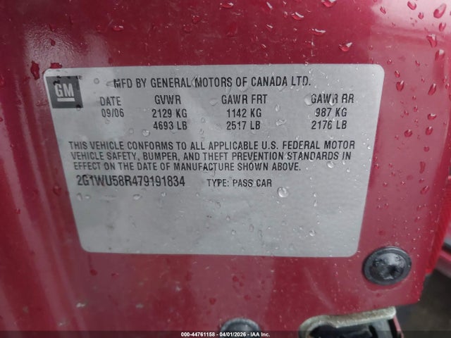 2007 CHEVROLET IMPALA 2G1WU58R479191834 Photo 8