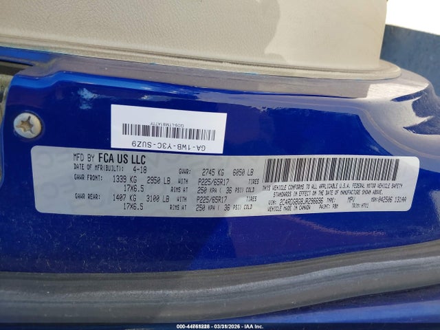 2C4RDGBG8JR296696 Dodge Grand Caravan Se