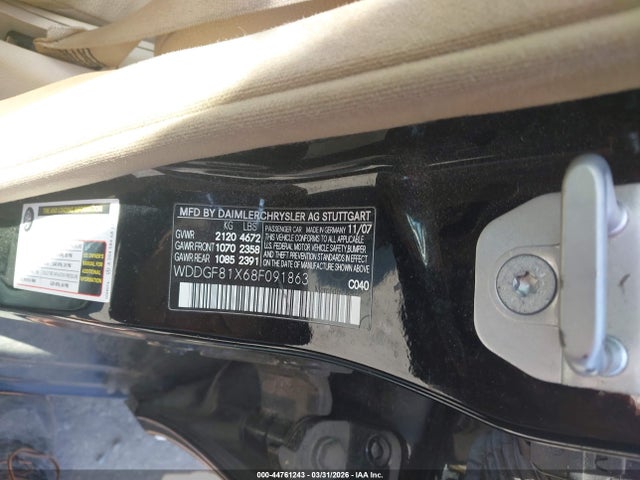 Aukcja sprzedaży 2008 Mercedes-benz C 300 Luxury 4matic, vin: WDDGF81X68F091863, numer aukcji: 44761243