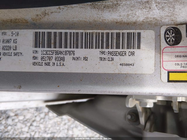 44761350 :رقم المزاد ، 1C3CC5FB6AN187876 vin ، 2010 Chrysler Sebring Limited مزاد بيع