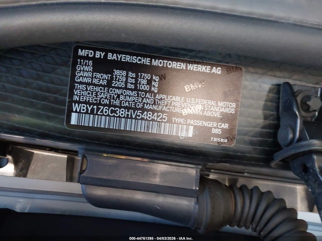WBY1Z6C38HV548425 BMW I3 94 Ah