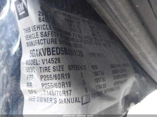 Продаж на аукціоні авто 2011 Buick Enclave 1xl, vin: 5GAKVBED5BJ394126, номер лоту: 44761408
