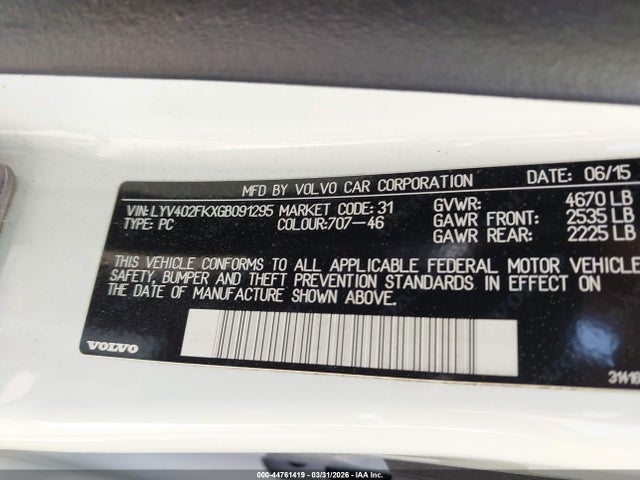 2016 VOLVO S60 INSCRIPTION LYV402FKXGB091295 Photo 8