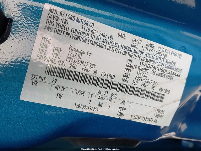 2013 FORD C-MAX ENERGI 1FADP5CU6DL535448 Photo 8