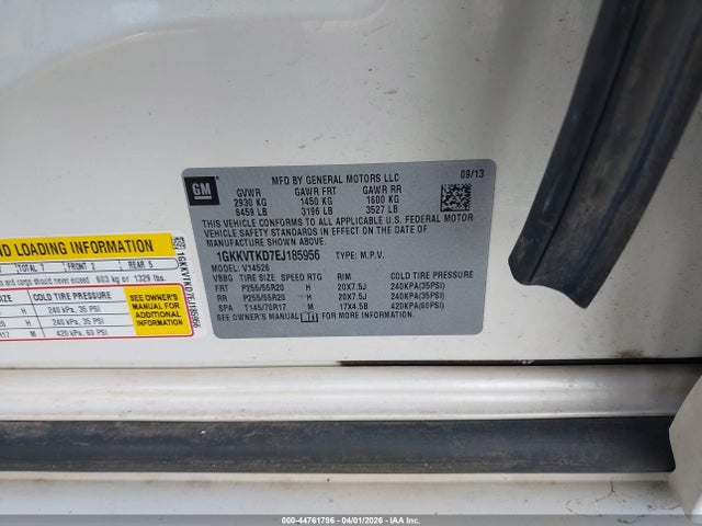 GMC Acadia Denali 2014 1GKKVTKD7EJ185956 Image 9