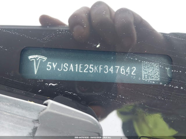 Aukcja sprzedaży 2019 Tesla Model S 100d/75d/long Range/standard Range, vin: 5YJSA1E25KF347642, numer aukcji: 44761835