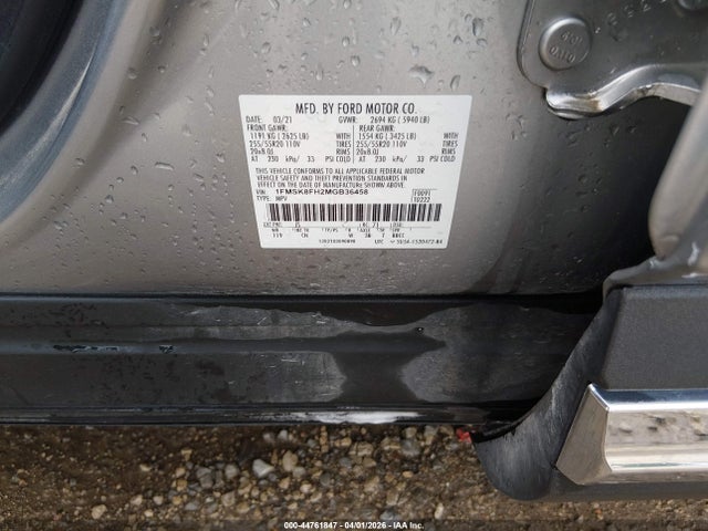 Продажа на аукционе авто 2021 Ford Explorer Limited, vin: 1FMSK8FH2MGB36458, номер лота: 44761847