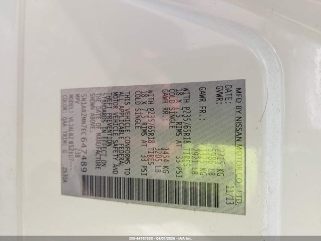 2014 NISSAN PATHFINDER 5N1AR2MN7EC647489 Photo 8