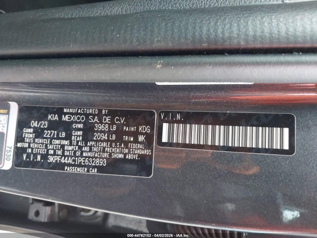 Aukcja sprzedaży 2023 Kia Forte Gt, vin: 3KPF44AC1PE632893, numer aukcji: 44762152