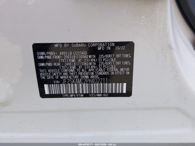 2023 SUBARU FORESTER JF2SKAMC2PH402211 Photo 8