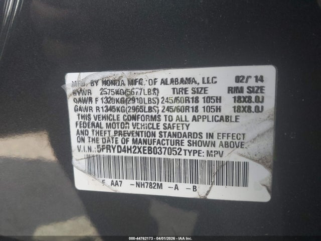 Продажа на аукционе авто 2014 Acura Mdx, vin: 5FRYD4H2XEB037052, номер лота: 44762173