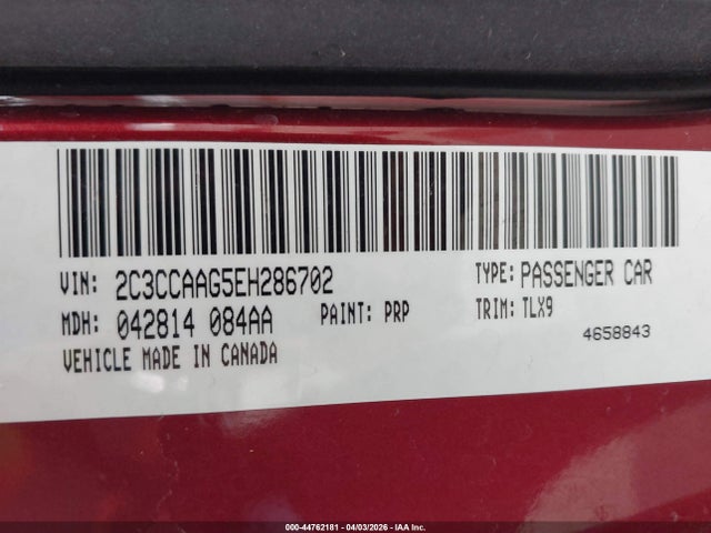 2014 Chrysler 300 მანქანა იყიდება აუქციონზე, vin: 2C3CCAAG5EH286702, აუქციონის ნომერი: 44762181