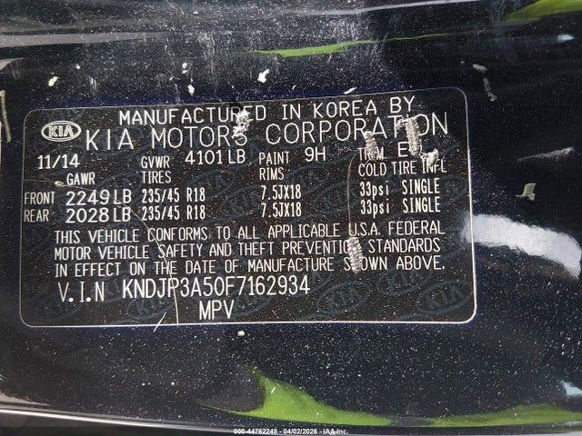 Продажа на аукционе авто 2015 Kia Soul +, vin: KNDJP3A50F7162934, номер лота: 44762248
