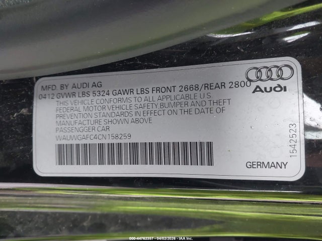 2012 AUDI A7 WAUWGAFC4CN158259 Photo 8