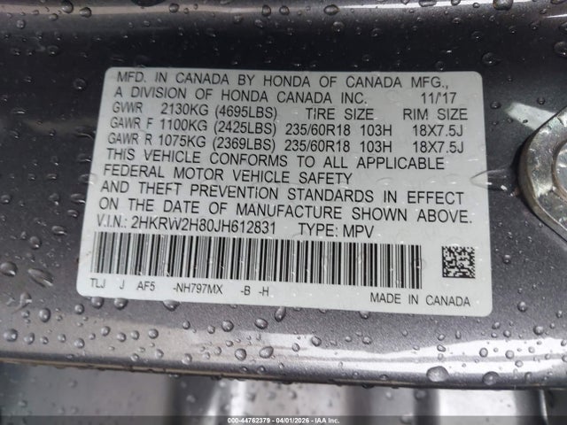 2018 HONDA CR-V 2HKRW2H80JH612831 Photo 8