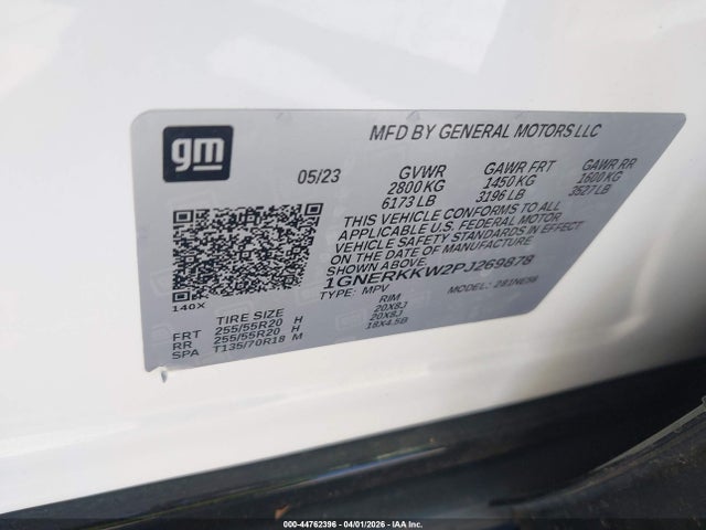 1GNERKKW2PJ269878 Chevrolet Traverse Fwd Premier