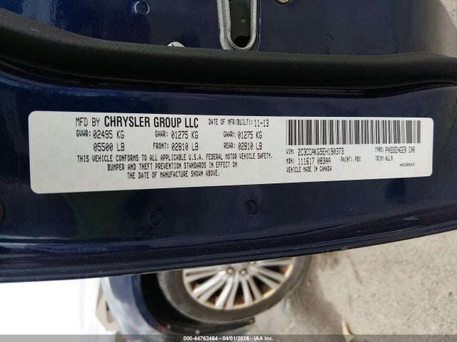 2014 Chrysler 300c Awd მანქანა იყიდება აუქციონზე, vin: 2C3CCAKG5EH190373, აუქციონის ნომერი: 44762464