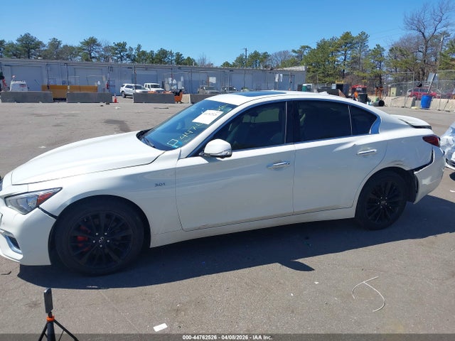 2019 Infiniti Q50 3.0t Luxe მანქანა იყიდება აუქციონზე, vin: JN1EV7AR8KM593747, აუქციონის ნომერი: 44762526