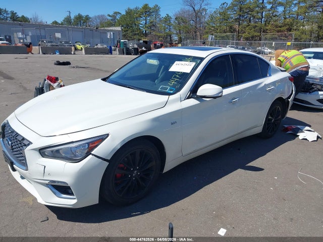 2019 Infiniti Q50 3.0t Luxe მანქანა იყიდება აუქციონზე, vin: JN1EV7AR8KM593747, აუქციონის ნომერი: 44762526