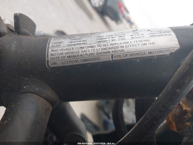 Aukcja sprzedaży 2022 Cf Moto 700 Cl-x, vin: LCEPEWL12N6002652, numer aukcji: 44762596