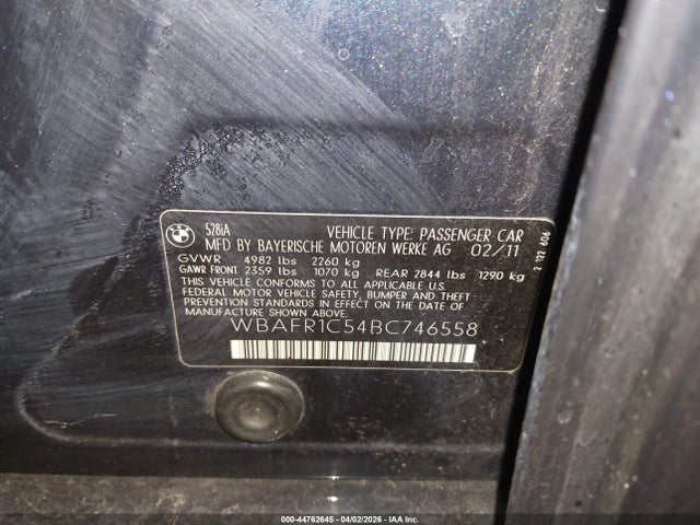 2011 BMW 528I WBAFR1C54BC746558 Photo 8