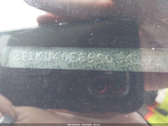 Продажа на аукционе авто 2009 Toyota Matrix, vin: 2T1KU40E89C054102, номер лота: 44762752