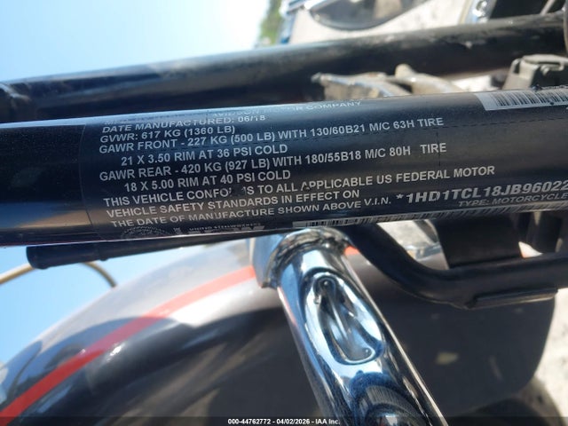 Продажа на аукционе авто 2018 Harley-davidson Fltrxse Cvo Road Glide, vin: 1HD1TCL18JB960222, номер лота: 44762772