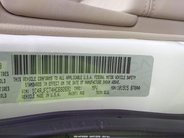 2017 JEEP GRAND CHEROKEE 1C4RJFCT4HC692691 Photo 8