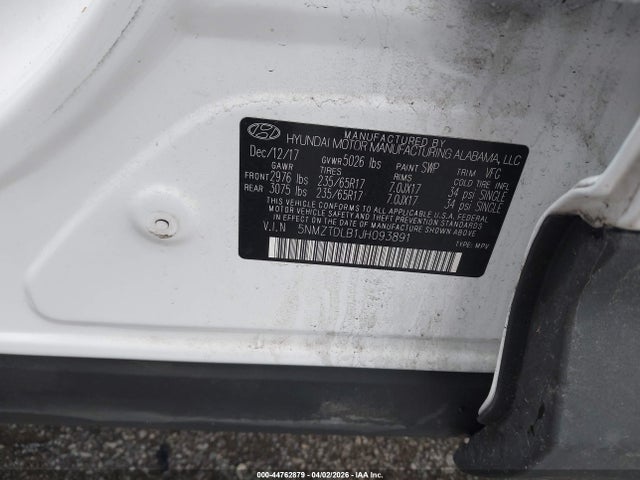 2018 Hyundai Santa Fe Sport 2.4l მანქანა იყიდება აუქციონზე, vin: 5NMZTDLB1JH093891, აუქციონის ნომერი: 44762879